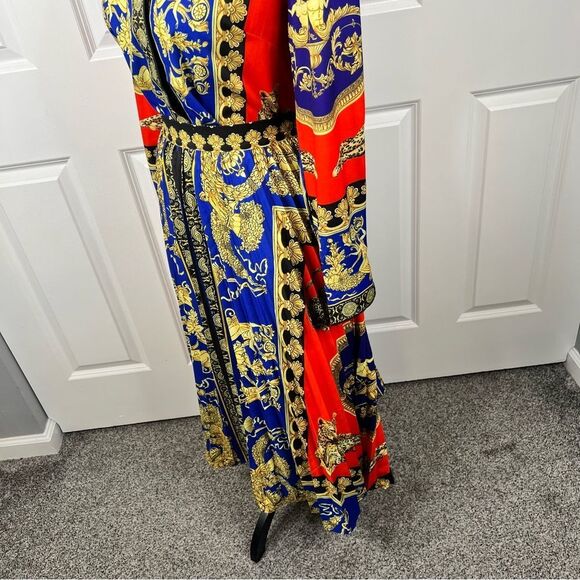 Sz M Ferrara Jaguar and Italian Printed Blouse & Pleated Skirt SET NWT $135 MSRP - Picture 8 of 15